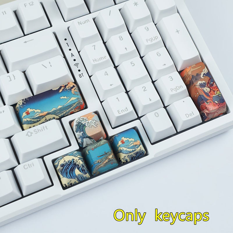 Coral Themed 2Pcs Keycaps Set OEM Profile PBT Sublimation ESC Space Cherry - Image 2