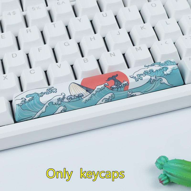 Coral Themed 2Pcs Keycaps Set OEM Profile PBT Sublimation ESC Space Cherry - Image 3