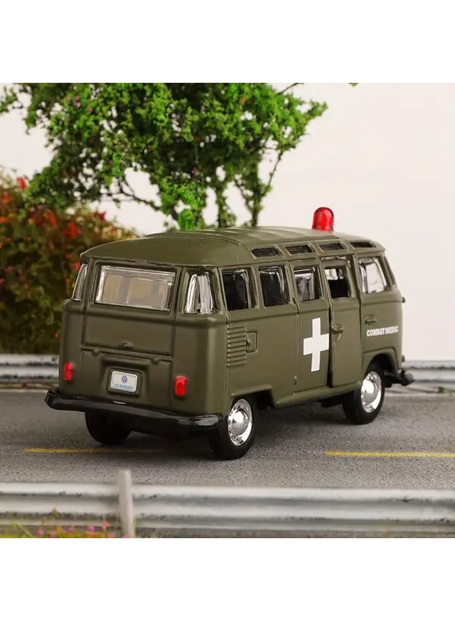 Maisto Black Volkswagen Bus Ambulance Toy Car Zinc Alloy Vintage Model - Image 5