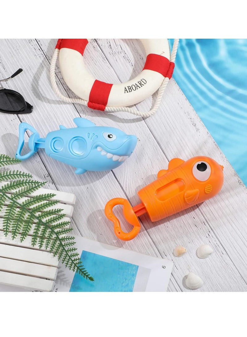 Excefore 6 Pcs Water Squirt for Kids Small Animal Shark Clown Fish Water Pistol for Toddlers Boys Girls Outdoor Summer Swimming Pool Beach Party Favor Toys, 2 Styles - Image 4