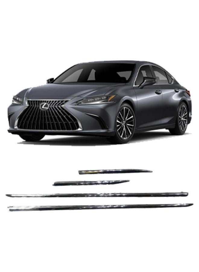 Lexus ES350 Side Door Chrome Trim Set 2020-2025 4 Pieces ABS Chrome Finish Easy Installation - Image 1