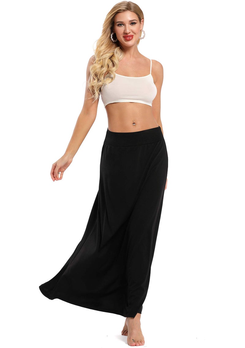 Yinggeli Women's Bohemian Print Long Maxi Skirt (Small, H-Flower) - Image 3