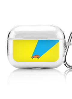 Stylizedd Classic Clear printed Case for Apple AirPods Pro 2nd Generation Thin Transparent Cover [Designed for Apple AirPods Pro 2nd Generation] - Retro Bug Yellow  - Image 1
