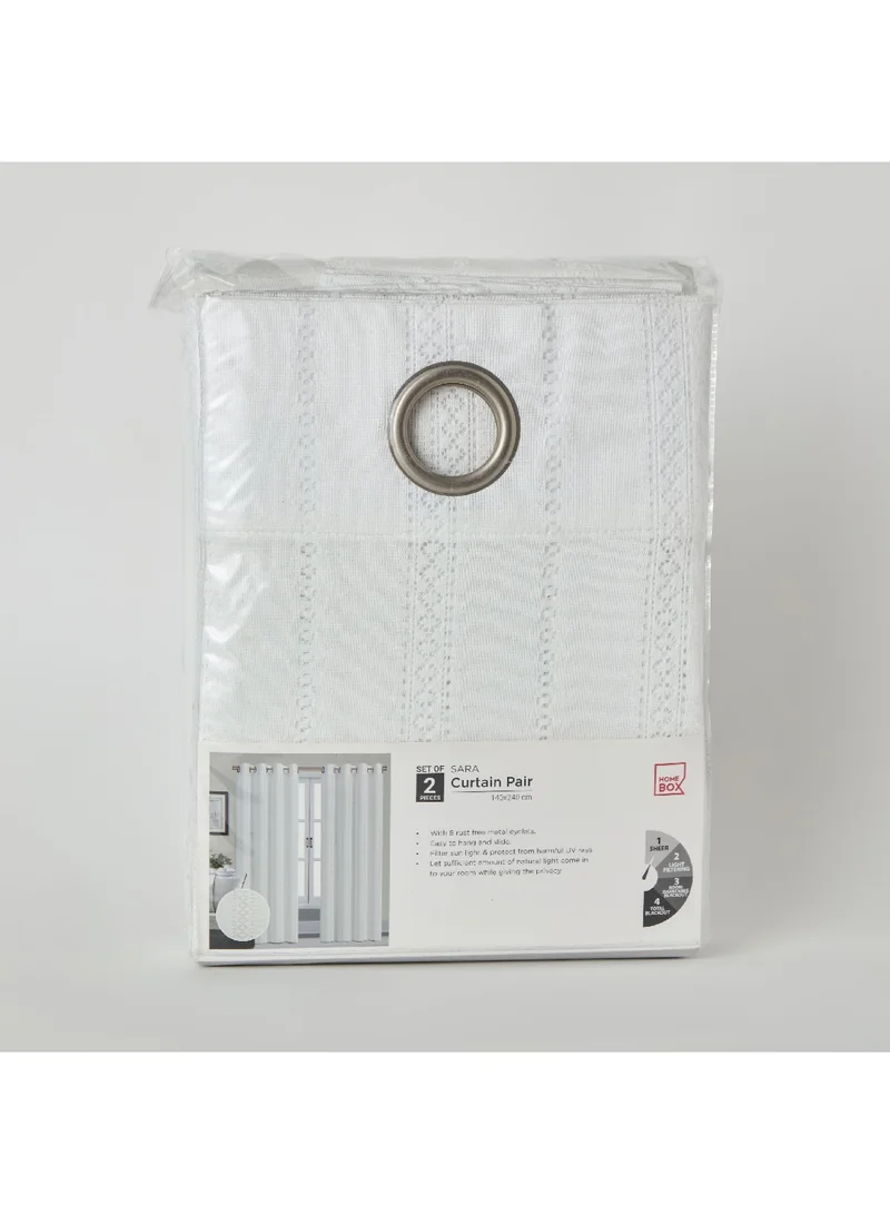 Home Box Sara 2-Piece Sheer Curtain Set 240 x 140 cm