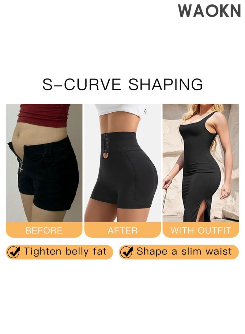 دبليو أيه أو كي أن مشد نسائي بضغط مزدوج لدعم ما بعد الولادة، مشد عالي الخصر ومشكل للجسم، مشد مغلق مع تشكيل الفخذ، مشد تدريب الخصر بسحاب للنساء، مشد للتمرين - Image 4