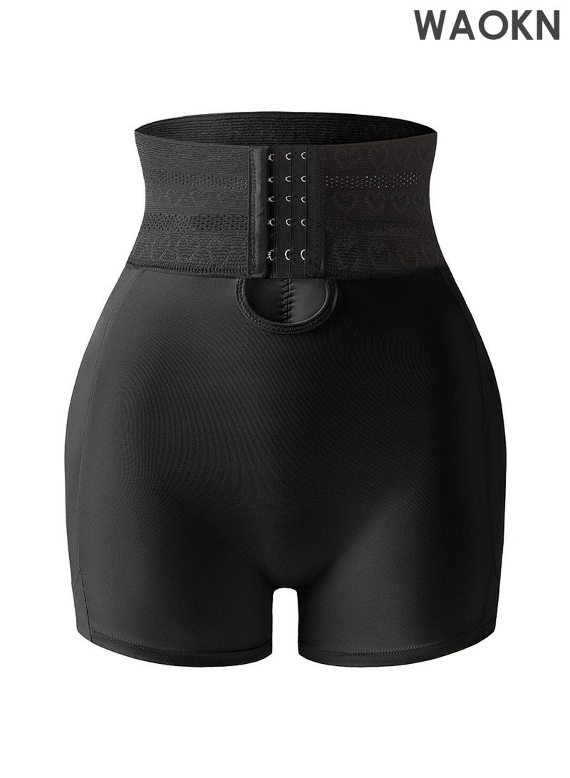 دبليو أيه أو كي أن مشد نسائي بضغط مزدوج لدعم ما بعد الولادة، مشد عالي الخصر ومشكل للجسم، مشد مغلق مع تشكيل الفخذ، مشد تدريب الخصر بسحاب للنساء، مشد للتمرين - Image 1