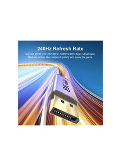 Hagibis USB C to DisplayPort 1.4 Cable [8K@60Hz, 4K@144Hz, 2K@165Hz], Bidirectional Thunderbolt 3/4 USB4 to DP 32.4Gbps HBR3 Alt Mode Adapter for MacBook Pro Air iMac XPS (1m)  - Image 3