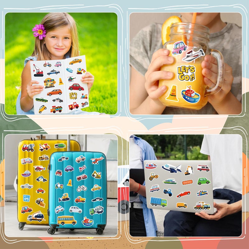 Chinyuti 312Pcs Transportation Stickers  Cute Truck Stickers Construction Sticker Self-Adhesive Transportation Vehicle Paper Decals For Teaching School Home Party Supplies - Image 5