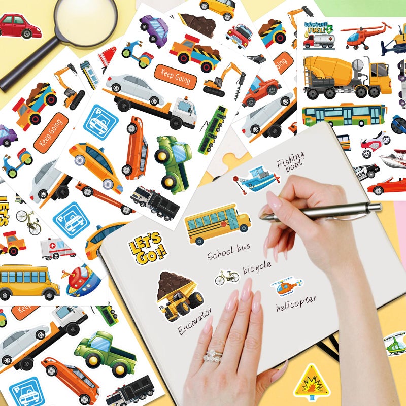 Chinyuti 312Pcs Transportation Stickers  Cute Truck Stickers Construction Sticker Self-Adhesive Transportation Vehicle Paper Decals For Teaching School Home Party Supplies - Image 4
