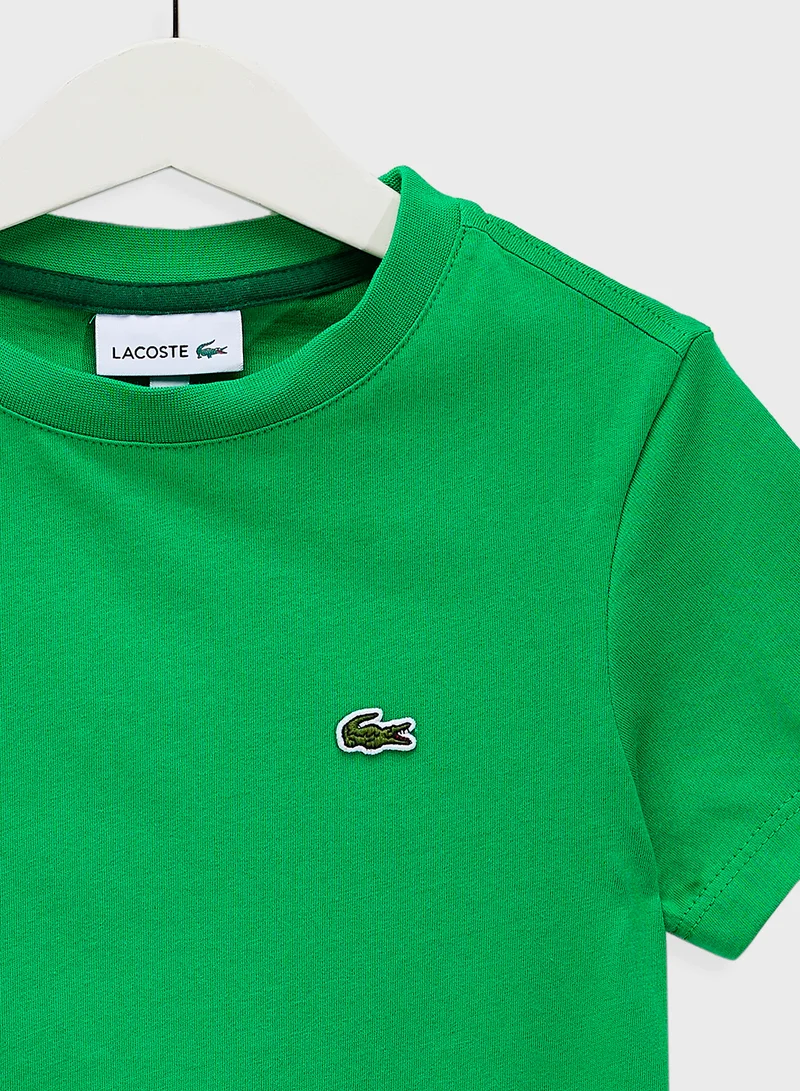 لاكوست Kids Crew Neck T-Shirt