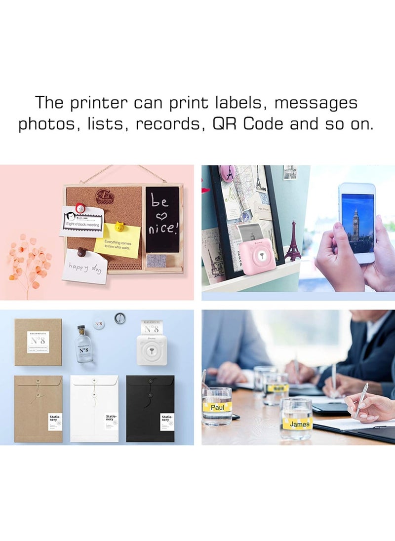 PeriPage PeriPage Mini Pocket Wireless BT Thermal Printer Picture Photo Label Memo Receipt Paper Printer with USB Cable Support for Android iOS Smartphone Windows  - Image 4