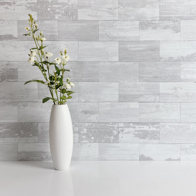 AULIGET 100 Piece Peel and Stick Backsplash PVC Tile, 3 Inch x 6 Inch White Birch Stick on Wall Tiles for Backsplash Kitchen, Bathroom, Laundry Room, Camper, Fireplace - Image 2