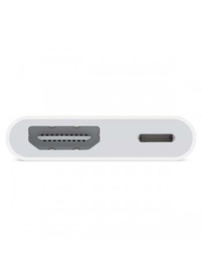 NIBEMINENT - Lightning Digital Av Adapter For Iphone 5/5C/5S/6/6 Plus/Ipad White - Image 1