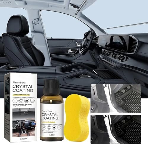 BELLOX ENTERPRISE BELLOX 6 PCS Car Cleaning Kit- 1PCS Microfiber Car Duster, 1PCS 30ml PVC Restorer, 1PCS Car Windshield Glass Cleaner, 2PCS Sponge & Microfiber Cloth, 1PCS Ac Vent Cleaner Brush for Car & Accessories - Image 3