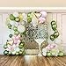 besttideyes Martini Birthday Decorations 136Pcs Olive Green Pink and White with Martini foil Balloon for A Tini Bit Older Birthday Wedding Bridal Party Decorations - Image 2