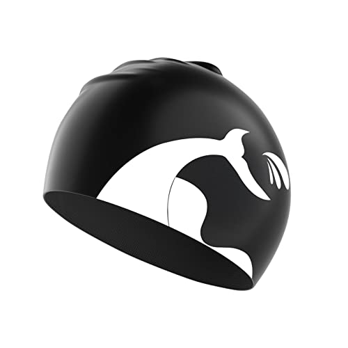 2FY2SW Extra Large Swimming Cap Adult Waterproof Swimming Cap Women Men Elastic Silicone Swim Pool Hat Beach Surfing Long Hair Bathing Cap Ears Protection Swim Cap - Image 3