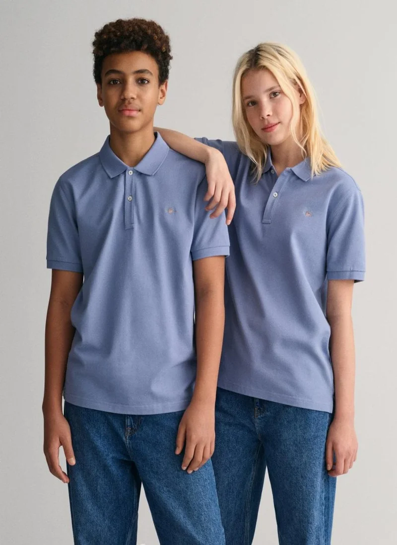 غانت Teens Shield Pique Polo Shirt