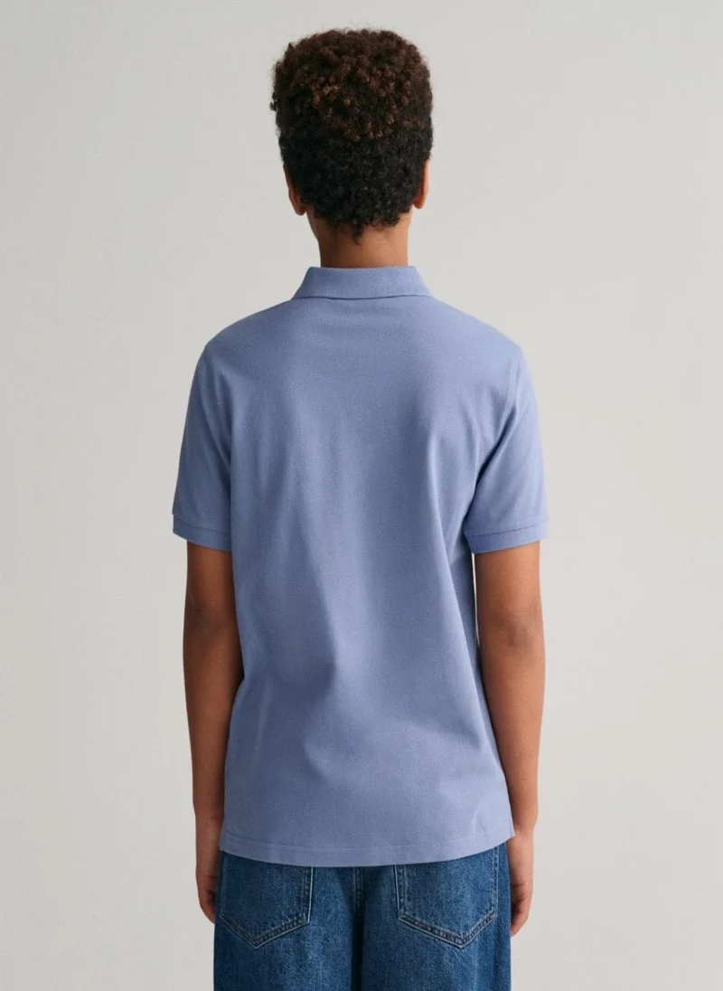 غانت Teens Shield Pique Polo Shirt