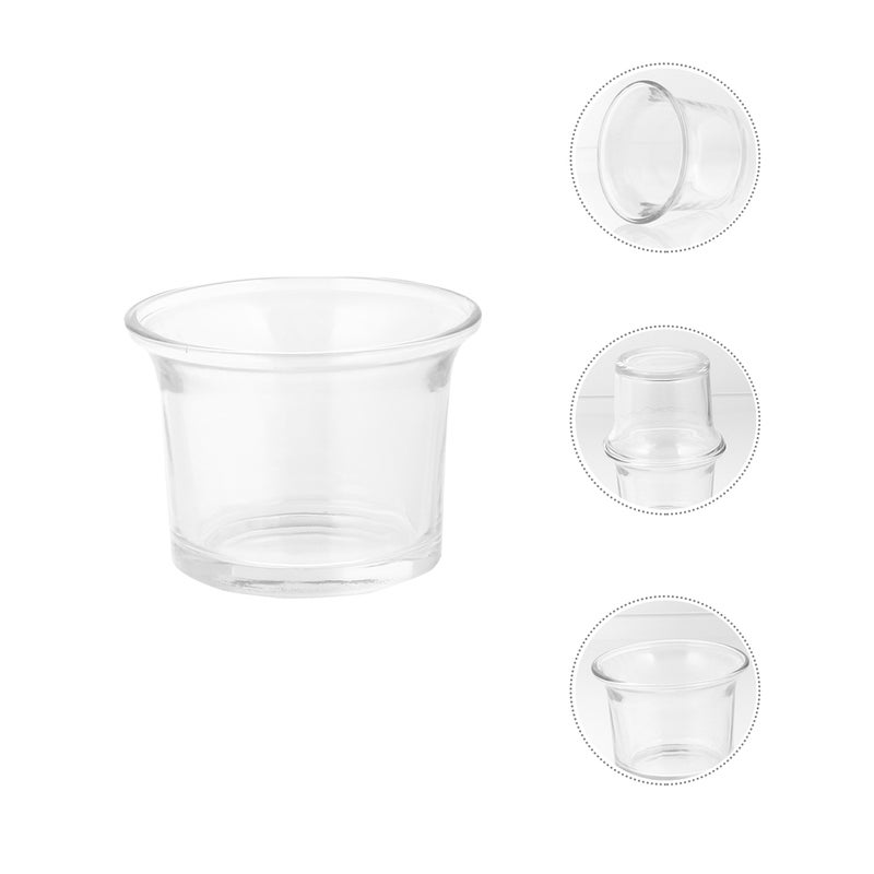 20 Pcs Transparent Candle Holder Glass Candle Containers Tea Light Candle Holder - Image 1