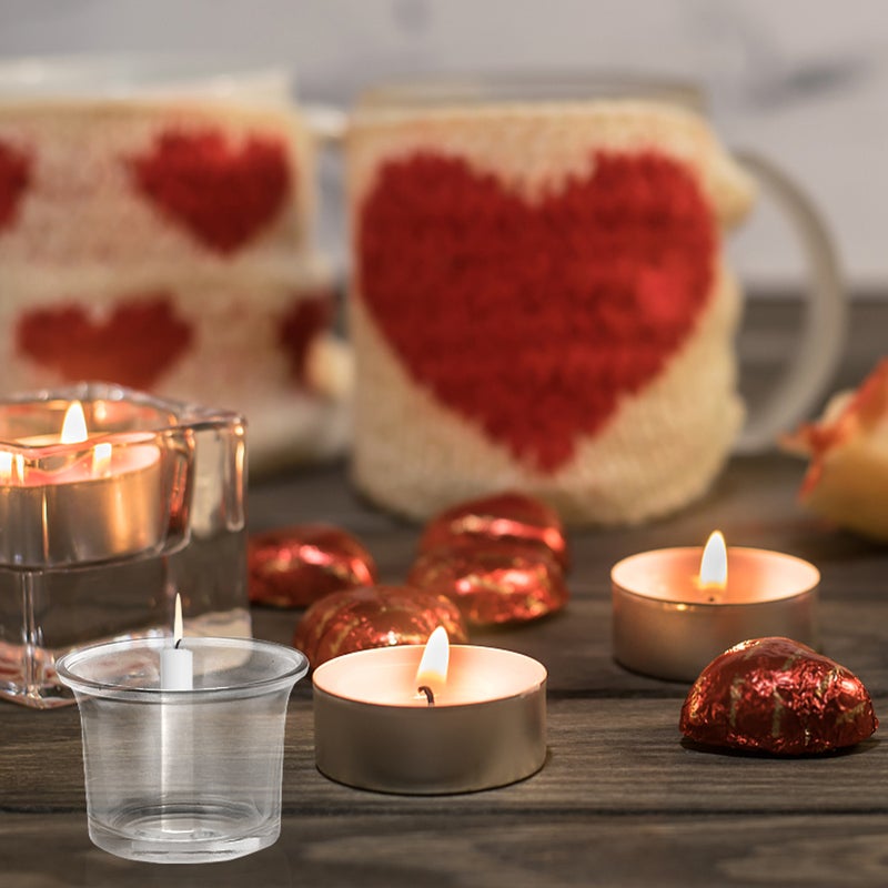 20 Pcs Transparent Candle Holder Glass Candle Containers Tea Light Candle Holder - Image 4