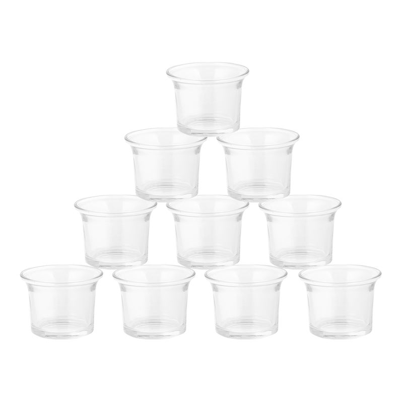20 Pcs Transparent Candle Holder Glass Candle Containers Tea Light Candle Holder - Image 2