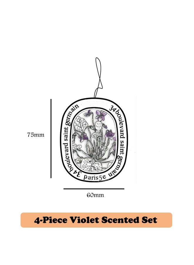 Violet Scented Car Air Freshener Gel Aromatherapy Ornament Long-Lasting Fragrance & Natural Deodorizer for Car Home Decor - Image 2