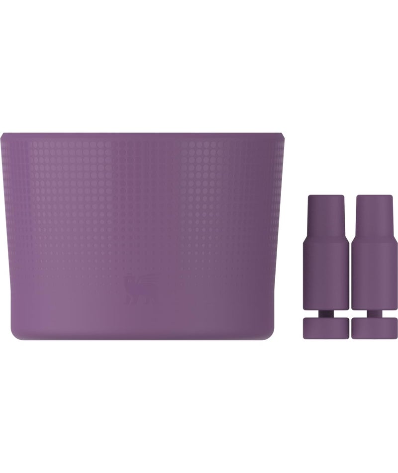Stanley Quencher Boot and Straw Cover Cap | Anti-Slip Silicone Protector for 20 & 30 oz Tumbler with Handle | Accessory Set for Stainless Steel Drinking Cup | BPA-Free | Dark Lilac - Image 1