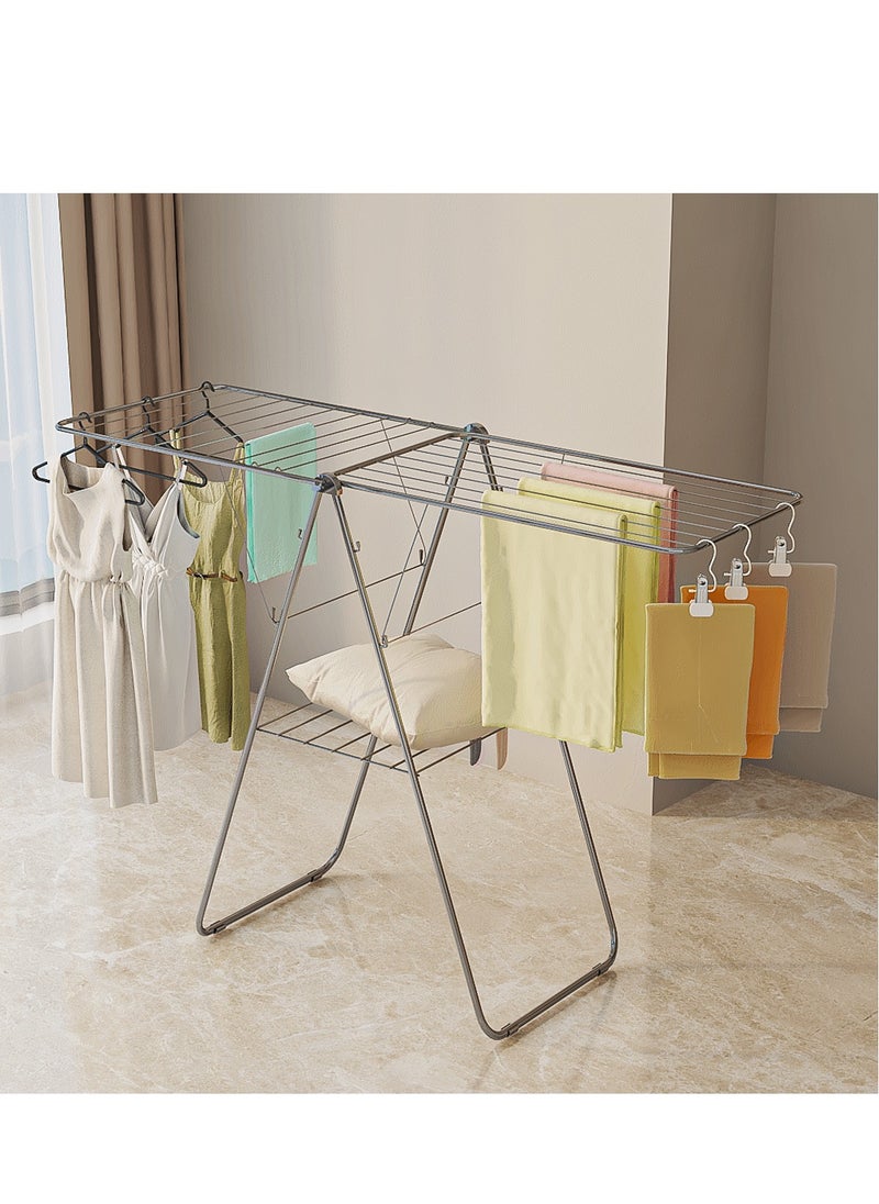 ALMUFARREJ Galvanised Steel Laundry Rack Silver  - Image 2