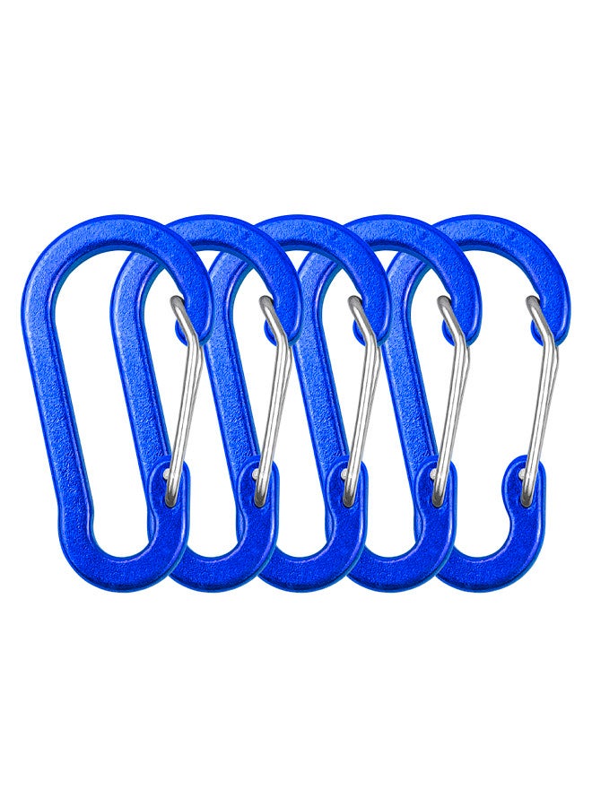 Generic 5 Pack Carabiner Clips Mini Aluminum Alloy Keychain Carabiner Clip D Rings for Camping Hiking Fishing Backpacking  - Image 1