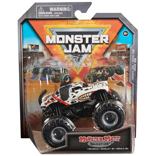 Monster Jam Official Monster Mutt Dalmatian Monster Truck DieCast Vehicle 164 Scale Kids Toys for Boys Ages 3 and up - Image 1