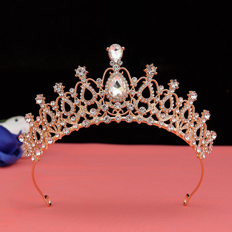 Mori Crown Headwear Birthday Super Fairy 18-year-old Adult Ceremony Princess Best Friend Gift Crown Photo Crown Premium KC Gold [White]] 