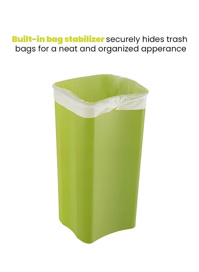 REGENT SERIES | Premium Brushed Stainless Steel | Soft-Closing Fingerprint-Resistant Pedal Trash Bin | 20 Liters Compact Capacity | Hands-Free Operation | Sleek, Space-Saving Design | Charcoal Black Finish