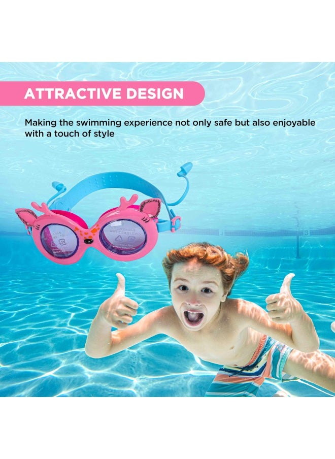 EL1003 Children Swimming Goggle with Anti-Fog and UV Protection| Material : Silicon, PU | Attached Ear Buds and Adjustable Strap | Soft Silicone Gasket for Leak Proof | With Hard Case - pzsku/Z356986767EC4DA65BBA0Z/45/_/1721634040/e4b94085-86a3-472f-897d-8da654b395a7