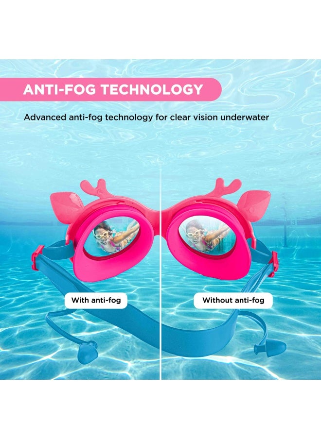 EL1003 Children Swimming Goggle with Anti-Fog and UV Protection| Material : Silicon, PU | Attached Ear Buds and Adjustable Strap | Soft Silicone Gasket for Leak Proof | With Hard Case - pzsku/Z356986767EC4DA65BBA0Z/45/_/1721634043/4b55000f-61be-4ce4-8e06-83a037cb472e