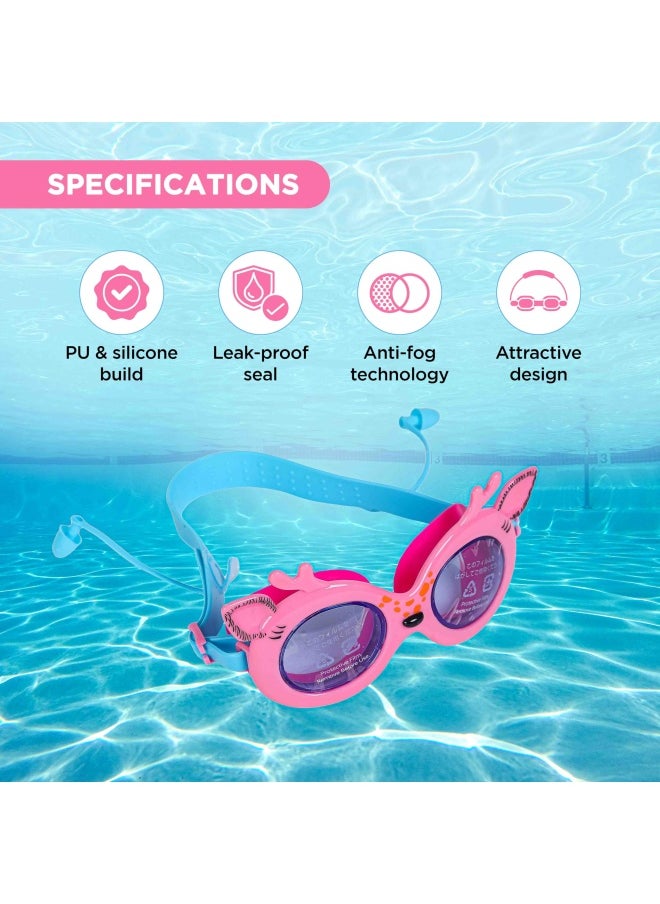 EL1003 Children Swimming Goggle with Anti-Fog and UV Protection| Material : Silicon, PU | Attached Ear Buds and Adjustable Strap | Soft Silicone Gasket for Leak Proof | With Hard Case - pzsku/Z356986767EC4DA65BBA0Z/45/_/1721634049/b3455ea3-055f-47ee-9ddf-afb0156166af