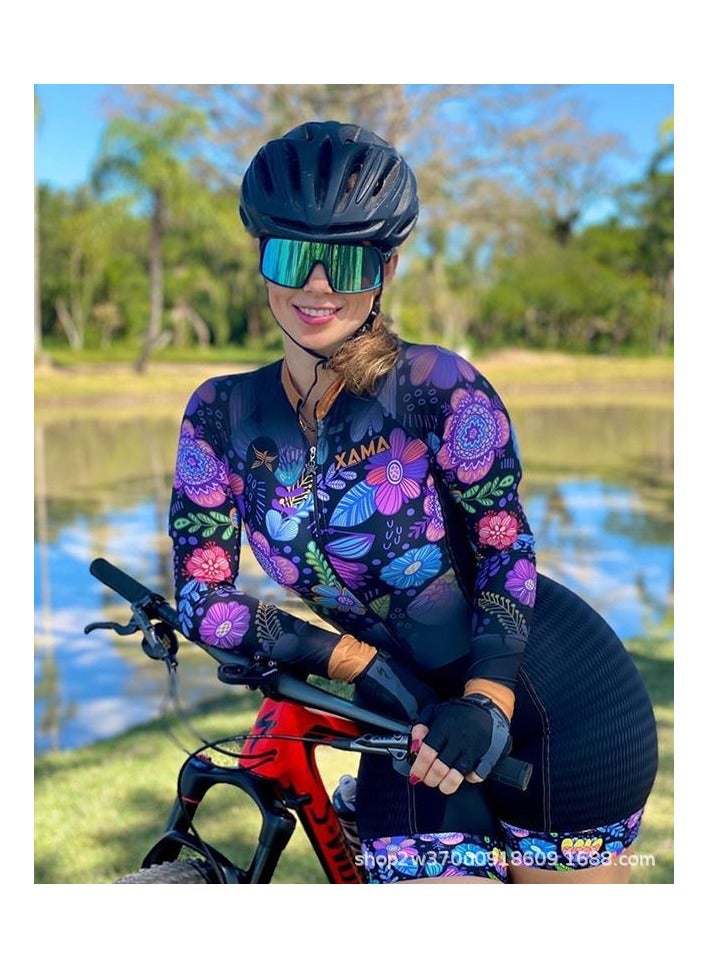 KUYING GR New Summer Outdoor Sunscreen Moisture Absorption Quick Drying Bicycle Women's Cycling Clothing Set  - Image 1