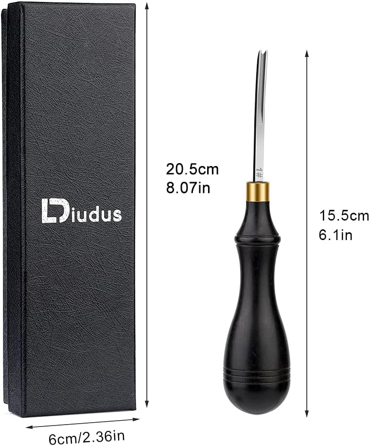 DIUDUS Leather Edge Beveler 2.25mm Leather Working Tools Edge Skiving Beveler Skiver Tool for Leathercraft Working (1#) - Image 2