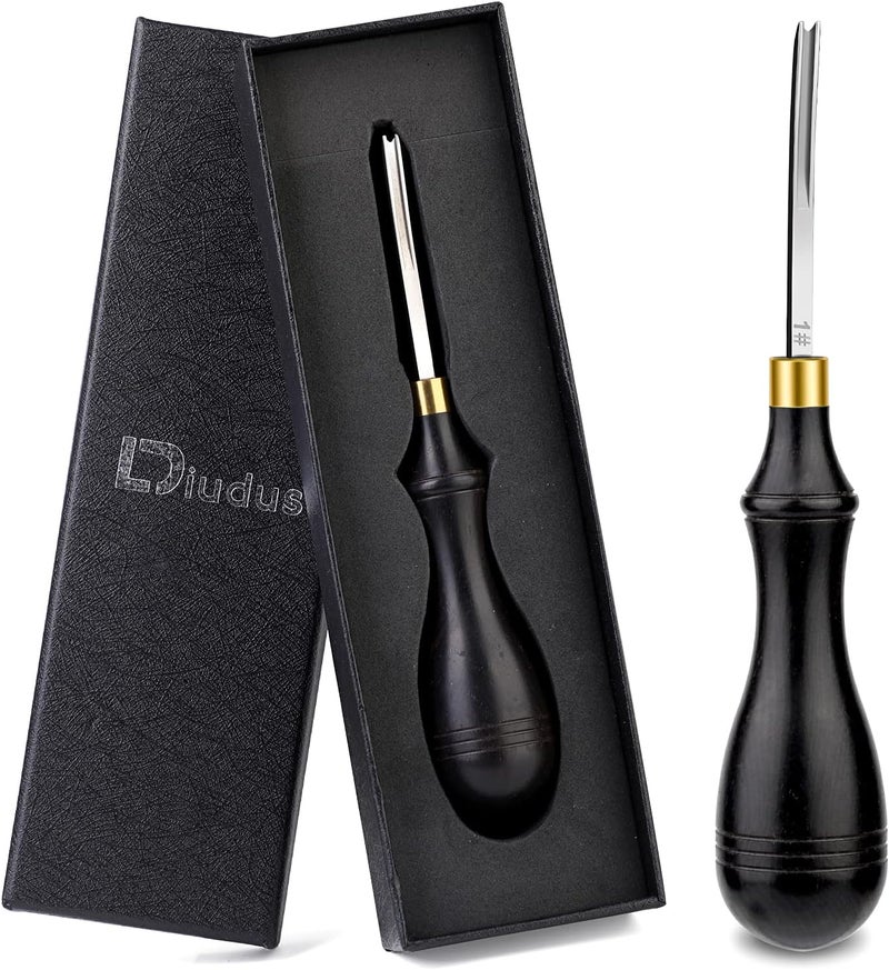 DIUDUS Leather Edge Beveler 2.25mm Leather Working Tools Edge Skiving Beveler Skiver Tool for Leathercraft Working (1#) - Image 1