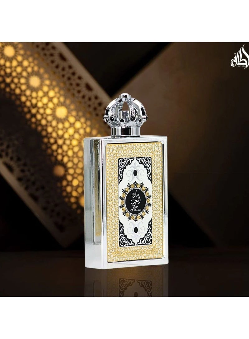 لطافة عطر كينج أوف أرابيا أو دو برفيوم من لطافة برايد - 100 مل | نفحات حمضية وجلد وفانيليا - للرجال والنساء - Image 4