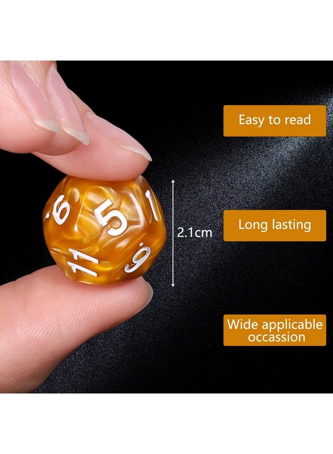 CiaraQ Dnd Polyhedral Dice (100Pcs) With A Dice Bag Compatible With Dungeons And Dragons Dnd Rpg Mtg Role Playing Table Games (10 Colors D12 Dice) - Image 4