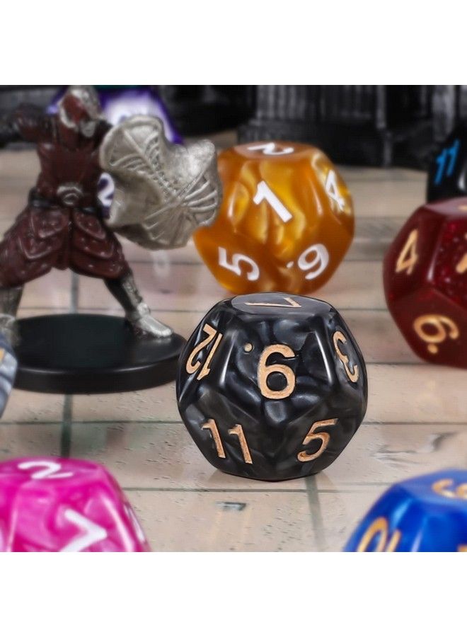 CiaraQ Dnd Polyhedral Dice (100Pcs) With A Dice Bag Compatible With Dungeons And Dragons Dnd Rpg Mtg Role Playing Table Games (10 Colors D12 Dice) - Image 5