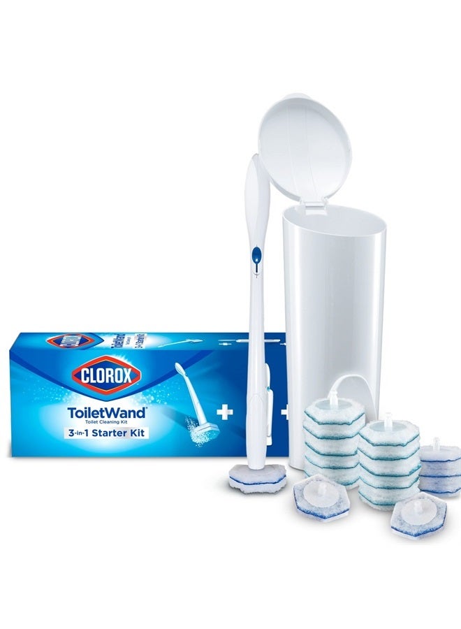 Clorox نظام تنظيف المرحاض - عصا المرحاض، علبة التخزين و 16 رأس (قد يختلف التعبئة) - Image 1