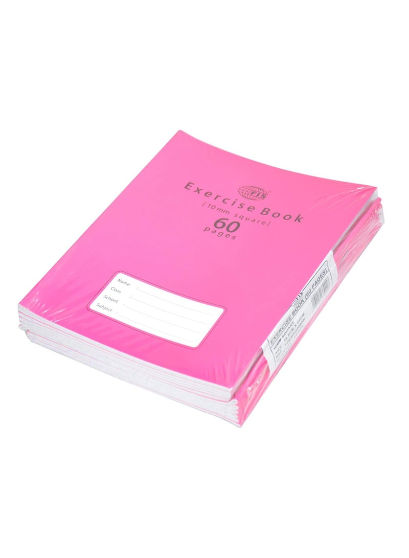 FIS دفاتر تمارين مربعة 10 مم بهامش أيسر، 60 صفحة، عبوة من 12 قطعة، مقاس 16.5 × 21 سم - REUP-FSEBSQ1060N - Image 1