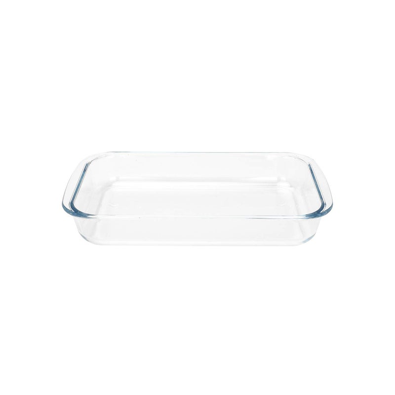 FOYO Basics Tempered Glass Baking Dish 2 Quart Clear Oblong Dish Set Casserole Dish Cooking Oven Bake