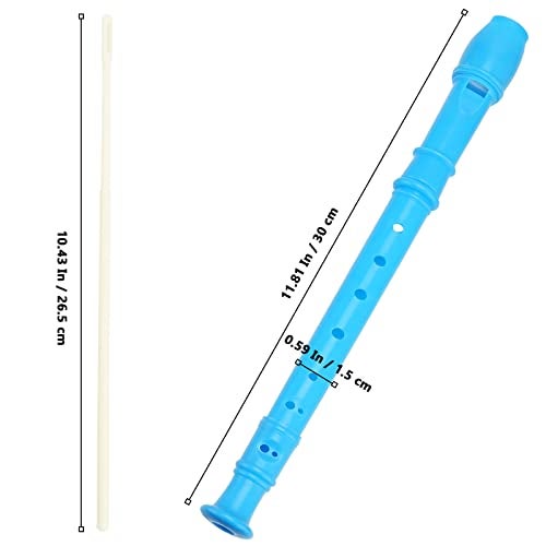 MUKLEI 20 Pack 12 Inch Descant Soprano Recorder, 8 Hole Soprano Recorder Recorder Instrument with Cleaning Rod for Beginners, Blue - Image 2