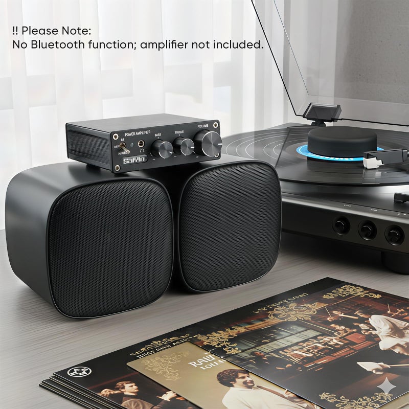 Saiyin Passive Bookshelf Speakers for Home Theater Surround Sound System, Stereo Speaker with Waterproof and Wall-mounting Kit, Needs Amplifier or Receiver to Operate, One Pair - Image 5