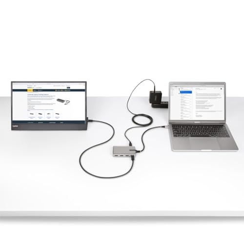 StarTech.com 4-Port USB-C Hub with USB-C DP Alt Mode Video Output 4K 60Hz - 3x USB-A, 1x USB Type-C, 100W Power Delivery Pass-Through, USB 3.2 10Gbps, 1ft/30cm Cable, Portable USB Hub (HB31C3A1CDPPD3) - Image 2