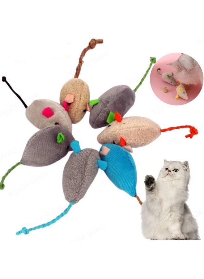 Generic Catnip Toys Cat Mice Toys, Adorably Cute Home Kitten Catnip Cat Supplies For Hours Of Wholesome Entertainment Perfectly Entertain Your Feline Friend (Pack Of 6)  - Image 1