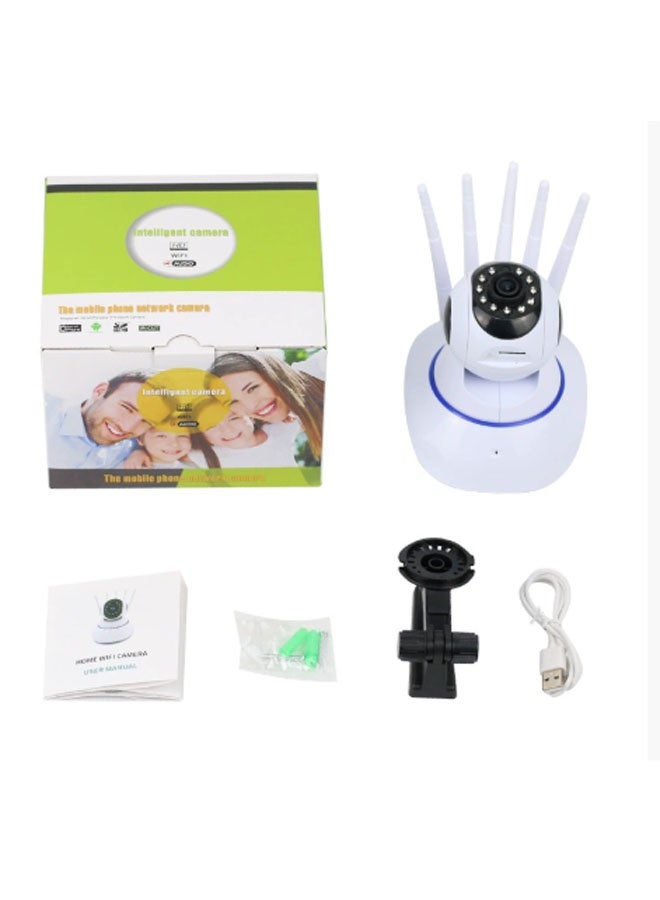 نيوترل كاميرا أمنية ذكية عالية الدقة لاسلكية Wi-Fi قابلة للتحريك والتدوير والتكبير/التصغير رؤية ليلية ملونة صوت ثنائي الاتجاه كشف الحركة مناسبة للاستخدام الداخلي/الخارجي (بيضاء) - Image 2