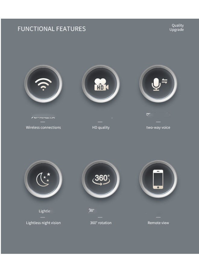 نيوترل كاميرا أمنية ذكية عالية الدقة لاسلكية Wi-Fi قابلة للتحريك والتدوير والتكبير/التصغير رؤية ليلية ملونة صوت ثنائي الاتجاه كشف الحركة مناسبة للاستخدام الداخلي/الخارجي (بيضاء) - Image 3